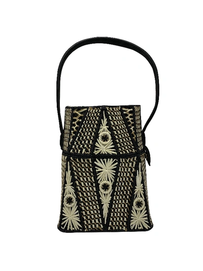 Shop Meli Melo Gitana Raffia Straw Complex Top Handle Bag For Women
