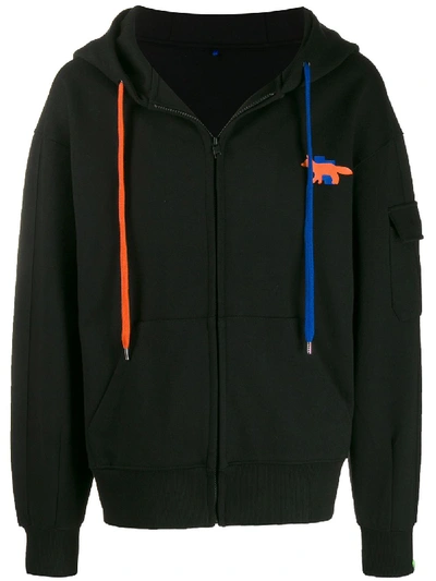 Shop Maison Kitsune X Ader Error Hoodie In Black