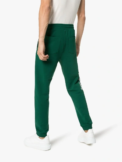 Shop Kenzo Logo Print Track Pants In Green