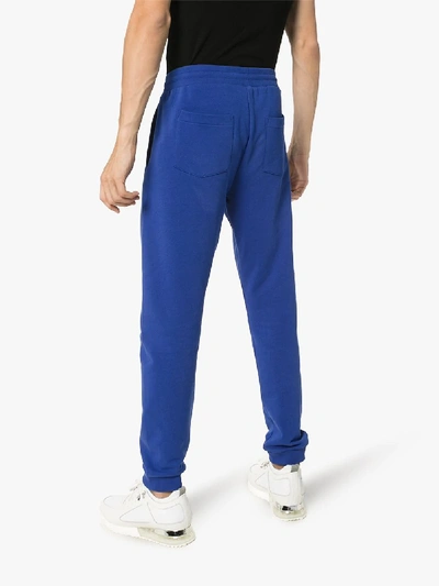 Shop Kenzo Logo Print Track Pants In Blue