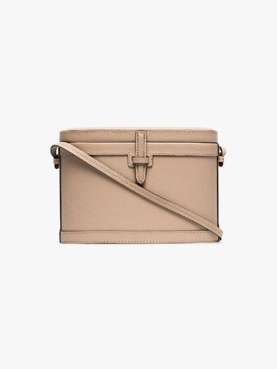 Shop Hunting Season Neutral Square Leather Trunk Bag In Neutrals