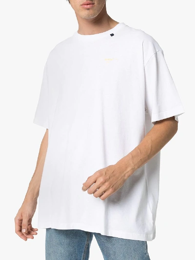 Shop Off-white Arrows Print Cotton T-shirt