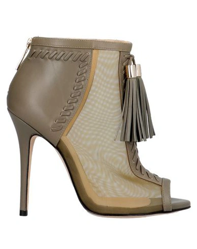 Shop Elisabetta Franchi Ankle Boots In Military Green