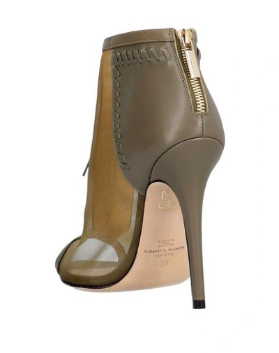 Shop Elisabetta Franchi Ankle Boots In Military Green