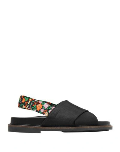 Shop Ganni Sandals In Black