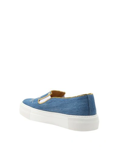 Shop Charlotte Olympia Sneakers In Slate Blue