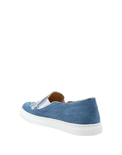 Shop Charlotte Olympia Sneakers In Slate Blue