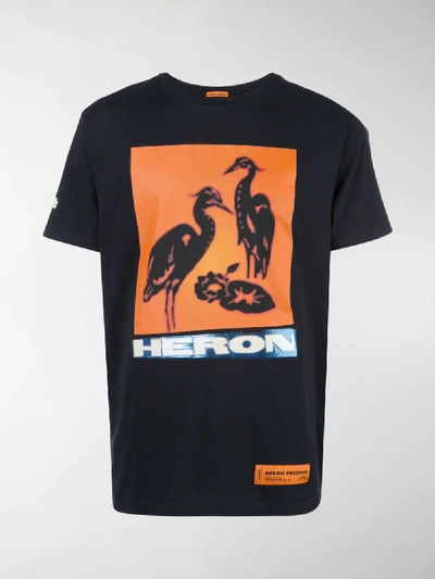 Shop Heron Preston Heron Graphic Print T-shirt In Black