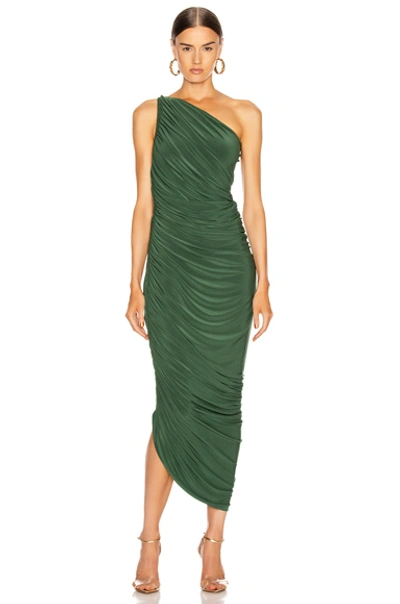 Shop Norma Kamali Diana Gown In Forest Green