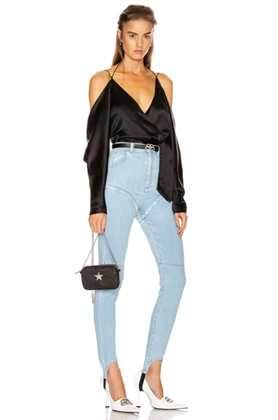 Shop Stella Mccartney Mini Star Crossbody Bag In Black