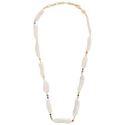 Shop Anni Lu Rock And Sea 18kt Gold-plated Necklace