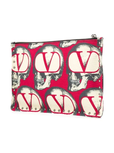 Shop Valentino X Undercover Rockstud Pouch In Red