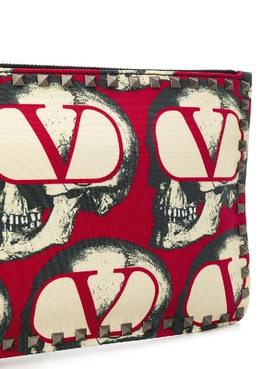 Shop Valentino X Undercover Rockstud Pouch In Red