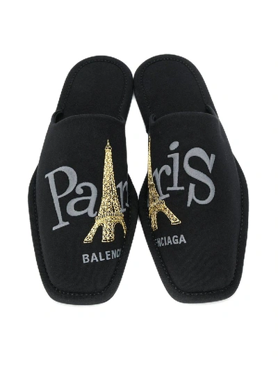 Shop Balenciaga Paris Slippers