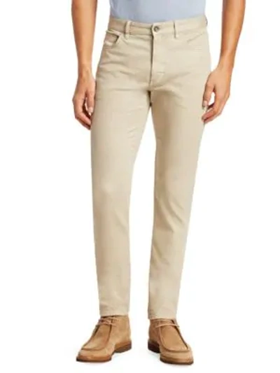 Shop Saks Fifth Avenue Collection Skinny Leg Jeans In Taupe