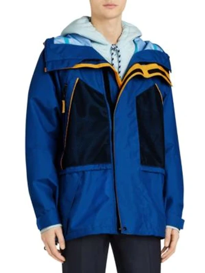 Shop Burberry Litchfield Parka In Bright Navy