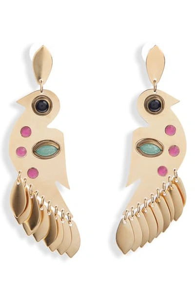 Shop Isabel Marant Boucle Drop Earrings In Fuchsia