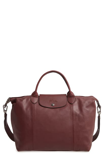 longchamp pliage cuir medium