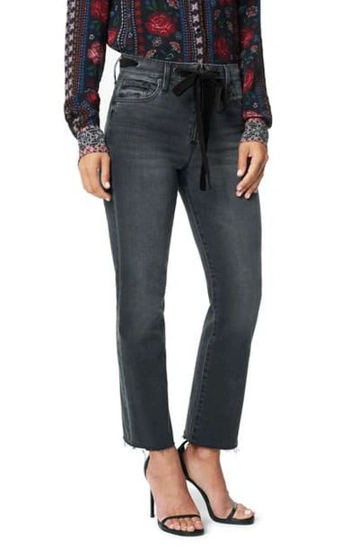 Shop Joe's The Callie Velvet Trim High Waist Crop Bootcut Jeans In Trailblazer