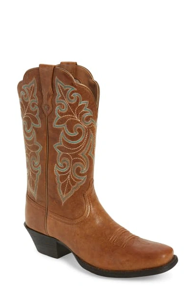 Shop Ariat Roundup Western Boot In Wood