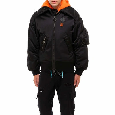 Shop Off-white Scaffolding Bomber Jacket In Black