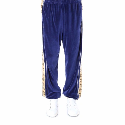 Shop Gucci Trousers In Blue