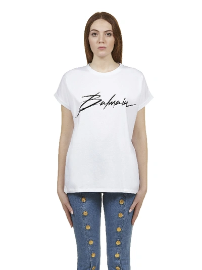 Shop Balmain T-shirt  Logo