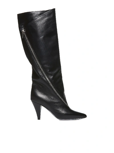 Shop Givenchy Zipped Leather Boots Woman