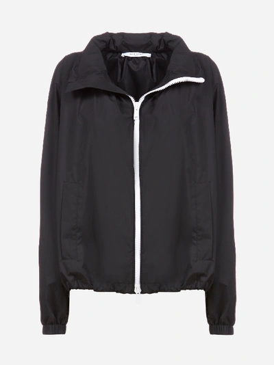 Shop Givenchy Nylon Bomber Jacket With Detachable Hood