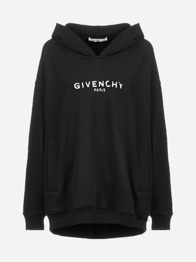 Shop Givenchy Cotton Hoodie With Logo