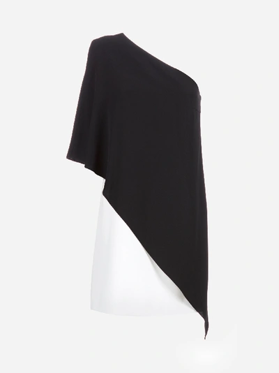 Shop Givenchy Viscose Blend One-shoulder Dress In Black