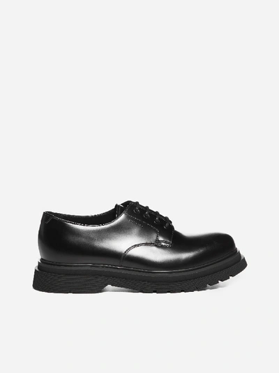 Shop Prada Leather Derby Shoes With Chunky Sole