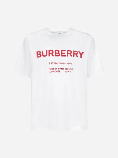 Shop Burberry T-shirt In Cotone Con Logo