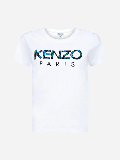 Shop Kenzo Logo Cotton T-shirt