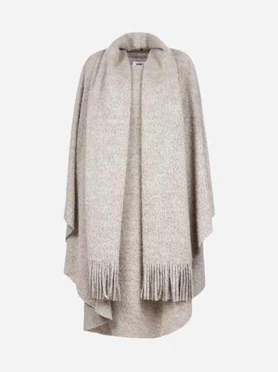 Shop Mm6 Maison Margiela Wool And Alpaca Layered-scarf Poncho