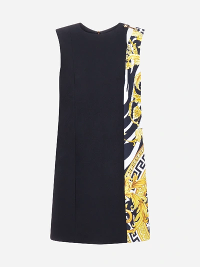 Shop Versace Print-insert Viscose Dress