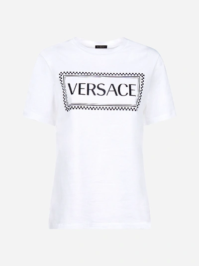 Shop Versace T-shirt In Cotone Con Logo