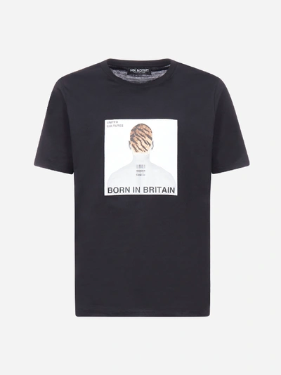 Shop Neil Barrett Born In Britain Cotton T-shirt