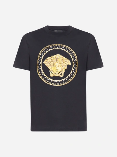 Shop Versace T-shirt In Cotone Con Medusa