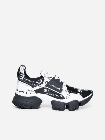 Shop Givenchy Jaw Logo Leather Sneakers