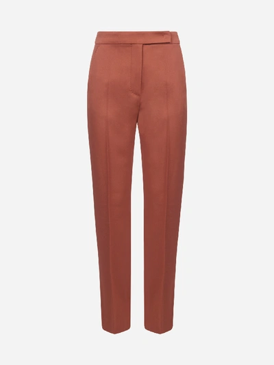 Shop Max Mara Pantaloni Palizzo In Lana Vergine