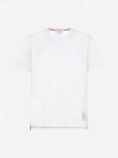 Shop Thom Browne Side Splits Cotton T-shirt