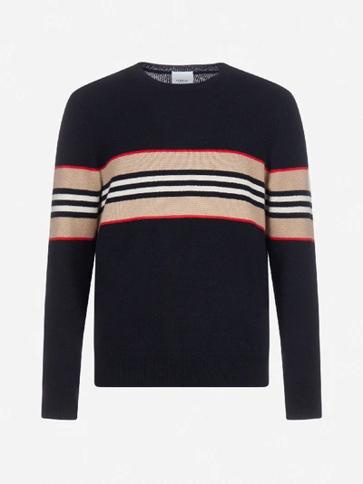 Shop Burberry Pull In Cashmere A Righe