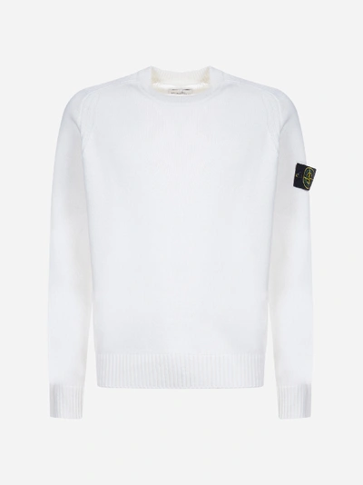 Shop Stone Island Pull In Misto Lana Con Logo