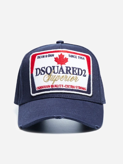 Shop Dsquared2 Cappello Da Baseball In Cotone Con Patch-logo