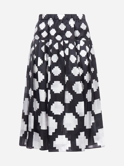 Shop Marni Printed Silk Midi Skirt