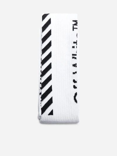 Shop Off-white Logo Stretch Cotton Socks