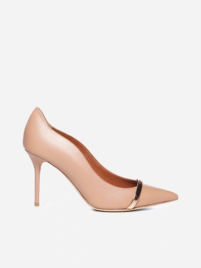 Shop Malone Souliers Maybelle Nappa Leather Pumps In Nude - Rose Gold