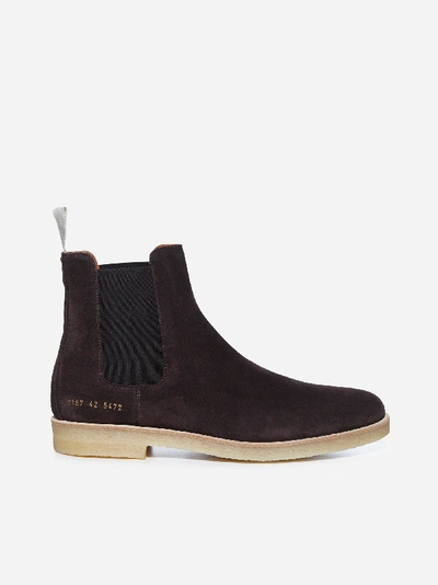 Shop Common Projects Suede Chelsea Boots