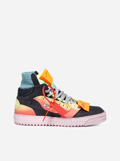 Shop Off-white Off Court 3.0 Leather And Canvas High-top Sneakers